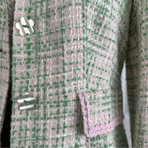 Isabel & Nina Elegant Green Tweed Women's Long Jacket and Skirt Suit, Size 2 - Picture 9 of 16
